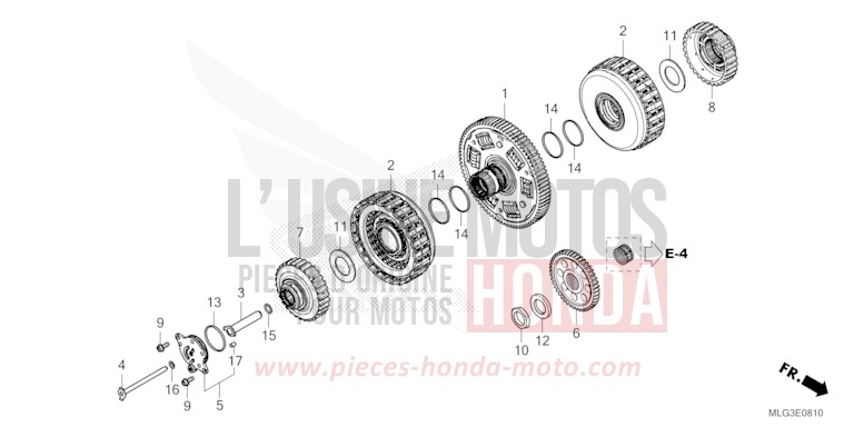 KUPPLUNG (CRF1100D/D2/D4/DL/DL2/DL4) von Africa Twin DCT MAT BALLISTIC BLACK METALLIC (NHA86) von 2022